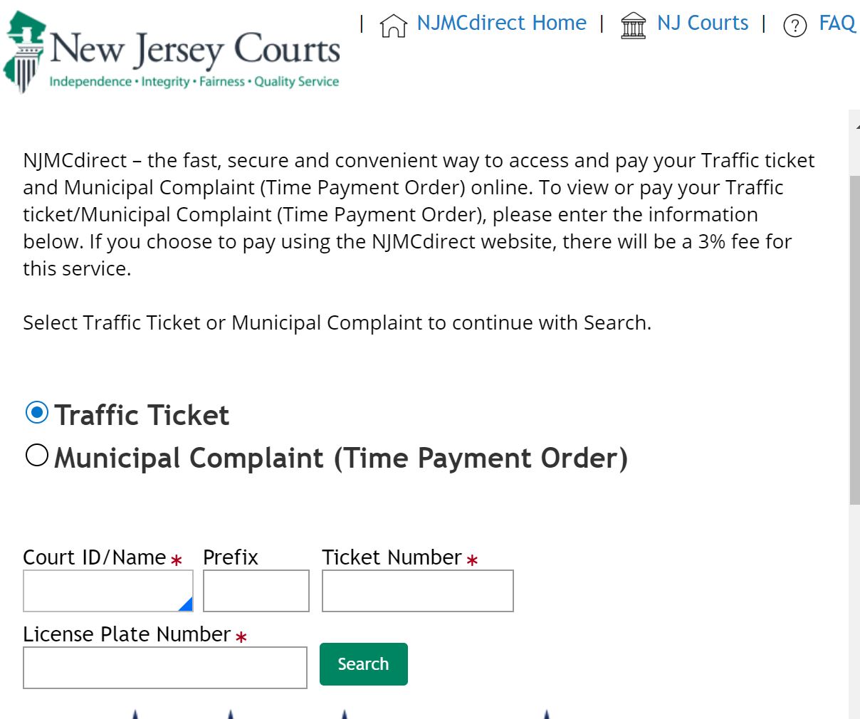 NJMCDIRECT www njmcdirect com Pay Traffic Ticket Online